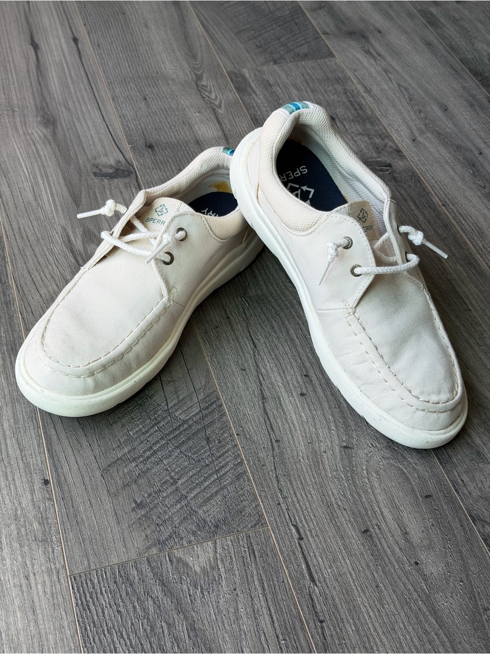 Sperry Women’s Captain’s Moc Ivory Comfort Lightweight Boat Slip-On Sneakers-9